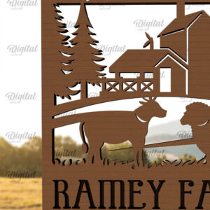 Intra απο ξύλο plywood 3mm-4mm πάχος – Εξατομικευμένη ξύλινη πινακίδα φάρμας Δίασταση  20x20 cm INTRAFABR-98218842