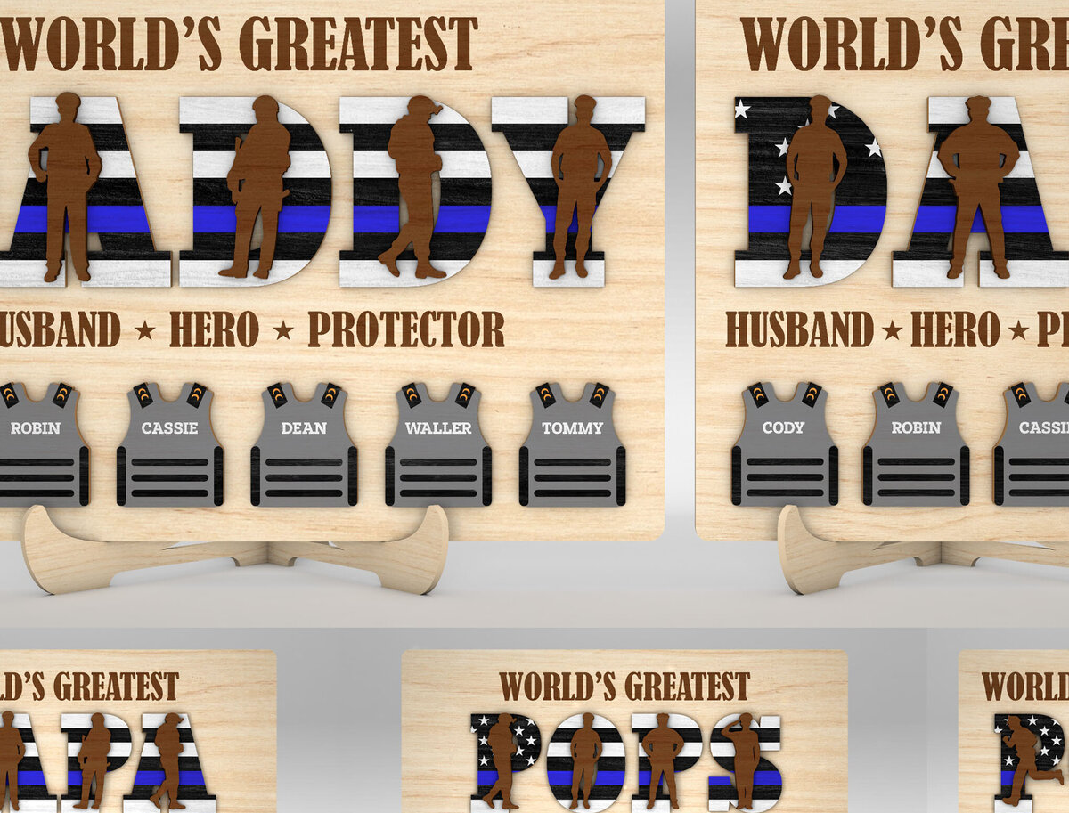 Intra απο ξύλο plywood 3mm-4mm πάχος – Εξατομικευμένο σύμβολο του καλύτερου μπαμπά στον κόσμο Δίασταση  20x20 cm INTRAFABR-99992140