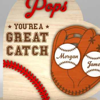 Intra απο ξύλο plywood 3mm-4mm πάχος – PersonalizeDaddy Great Catch Heart Sign Δίασταση  40x30 cm INTRAFABR-99992169 - Image 3