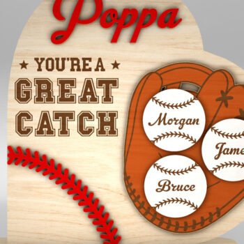 Intra απο ξύλο plywood 3mm-4mm πάχος – PersonalizeDaddy Great Catch Heart Sign Δίασταση  40x30 cm INTRAFABR-99992169 - Image 4