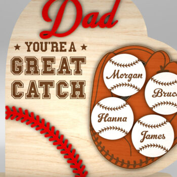 Intra απο ξύλο plywood 3mm-4mm πάχος – PersonalizeDaddy Great Catch Heart Sign Δίασταση  40x30 cm INTRAFABR-99992169 - Image 5