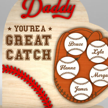 Intra απο ξύλο plywood 3mm-4mm πάχος – PersonalizeDaddy Great Catch Heart Sign Δίασταση  40x30 cm INTRAFABR-99992169 - Image 6