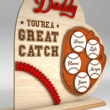 Intra απο ξύλο plywood 3mm-4mm πάχος – PersonalizeDaddy Great Catch Heart Sign Δίασταση  40x30 cm INTRAFABR-99992169 - Image 7