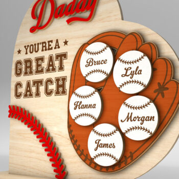 Intra απο ξύλο plywood 3mm-4mm πάχος – PersonalizeDaddy Great Catch Heart Sign Δίασταση  40x30 cm INTRAFABR-99992169 - Image 8