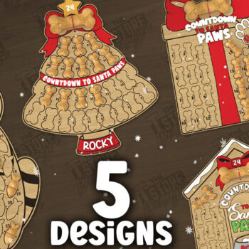 Intra απο ξύλο plywood 3mm-4mm πάχος – Pet Advent Calendar Bundle | Δώρο για κατοικίδια Δίασταση  20x20 cm INTRAFABR-110837974 - Image 1