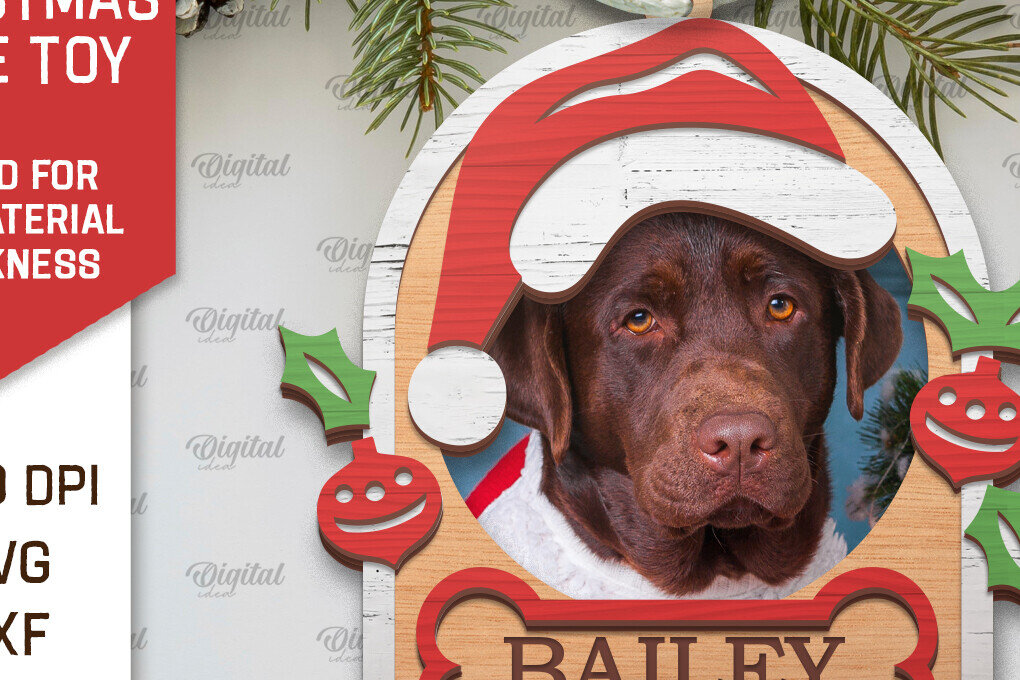 Intra απο ξύλο plywood 3mm-4mm πάχος – Χριστουγεννιάτικο στολίδι με λέιζερ κατοικίδιων ζώων Δίασταση  20x20 cm INTRAFABR-104864527