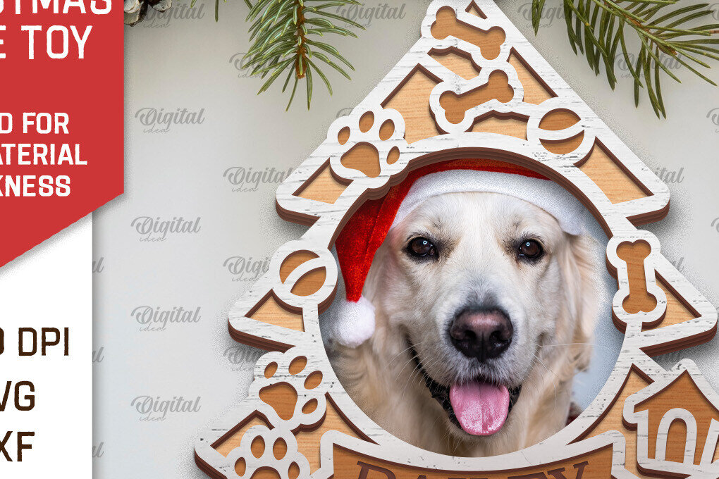 Intra απο ξύλο plywood 3mm-4mm πάχος – Χριστουγεννιάτικο στολίδι με λέιζερ κατοικίδιων ζώων Δίασταση  20x20 cm INTRAFABR-104864549