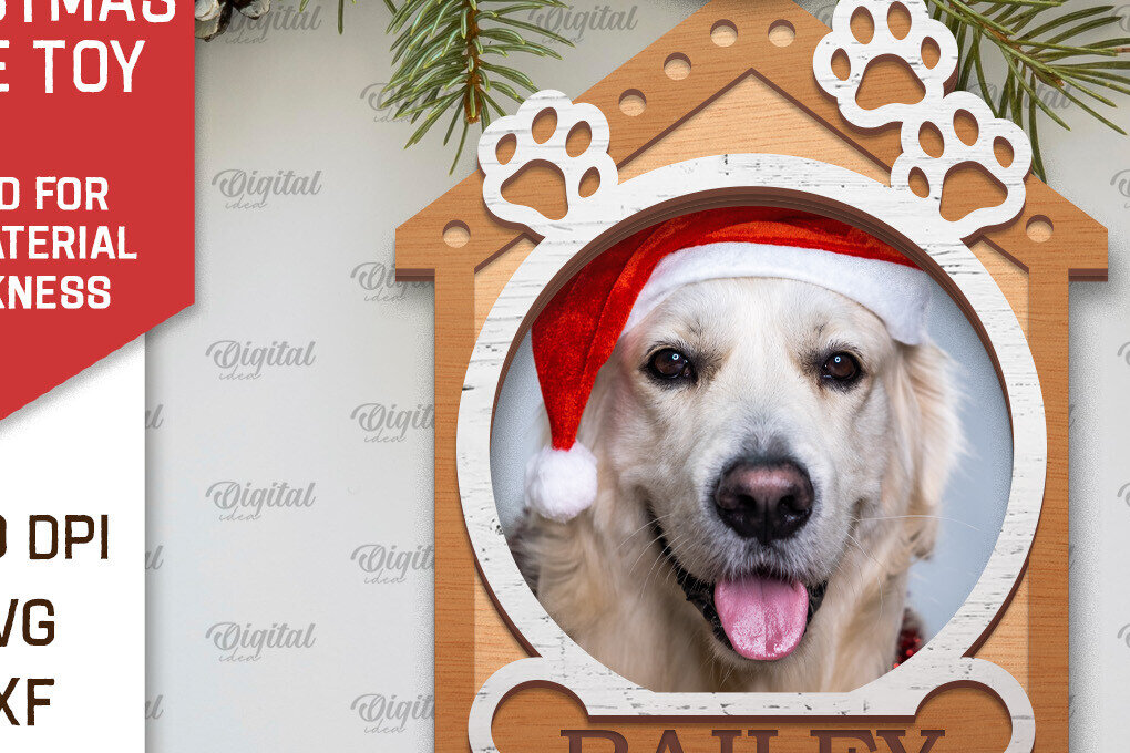 Intra απο ξύλο plywood 3mm-4mm πάχος – Χριστουγεννιάτικο στολίδι με λέιζερ κατοικίδιων ζώων Δίασταση  20x20 cm INTRAFABR-104864202