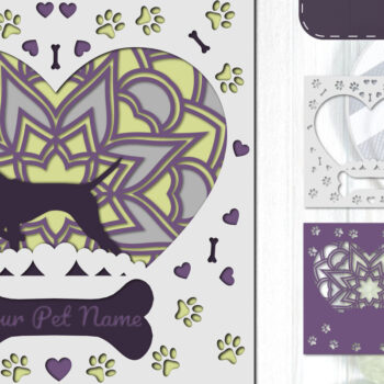 Intra απο ξύλο plywood 3mm-4mm πάχος – Πακέτο χάρτινης κοπής με 3D στρώματα Pet Dog Δίασταση  20x20 cm INTRAFABR-81359547 - Image 2