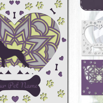 Intra απο ξύλο plywood 3mm-4mm πάχος – Πακέτο χάρτινης κοπής με 3D στρώματα Pet Dog Δίασταση  20x20 cm INTRAFABR-81359547 - Image 4