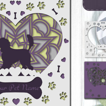 Intra απο ξύλο plywood 3mm-4mm πάχος – Πακέτο χάρτινης κοπής με 3D στρώματα Pet Dog Δίασταση  20x20 cm INTRAFABR-81359547 - Image 8