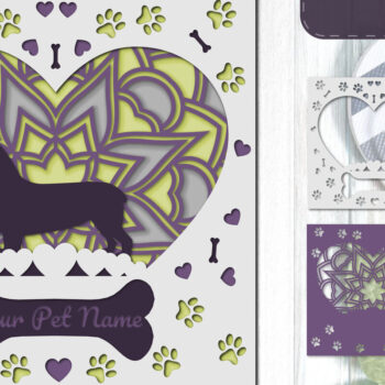 Intra απο ξύλο plywood 3mm-4mm πάχος – Pet Dog 3D Layered Papercut - Corgi Δίασταση  20x20 cm INTRAFABR-81324967 - Image 1