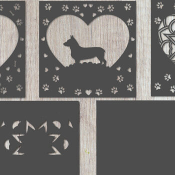 Intra απο ξύλο plywood 3mm-4mm πάχος – Pet Dog 3D Layered Papercut - Corgi Δίασταση  20x20 cm INTRAFABR-81324967 - Image 2