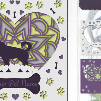 Intra απο ξύλο plywood 3mm-4mm πάχος – Pet Dog 3D Layered Papercut - Shiba Inu Δίασταση 20x20 cm INTRAFABR-81324470 - Image 1