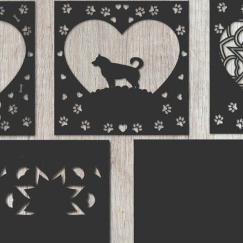 Intra απο ξύλο plywood 3mm-4mm πάχος – Pet Dog 3D Layered Papercut - Shiba Inu Δίασταση 20x20 cm INTRAFABR-81324470 - Image 2