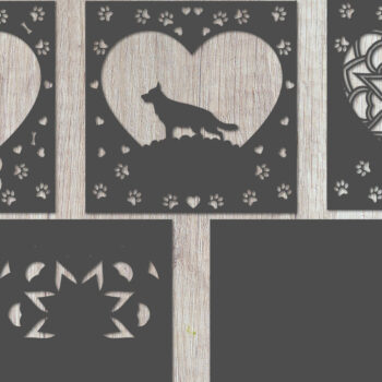 Intra απο ξύλο plywood 3mm-4mm πάχος – Pet Dog 3D Layered Papercut Δίασταση  20x20 cm INTRAFABR-81288508 - Image 2