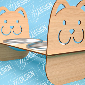 Intra απο ξύλο plywood 3mm-4mm πάχος – Κοπή λέιζερ βάσης τροφοδοσίας κατοικίδιων | Pet Design Δίασταση  40x30 cm INTRAFABR-84278481 - Image 1