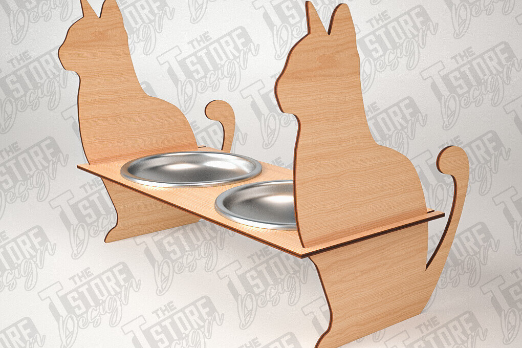 Intra απο ξύλο plywood 3mm-4mm πάχος – Κοπή λέιζερ βάσης τροφοδοσίας κατοικίδιων | Pet Design Δίασταση  40x30 cm INTRAFABR-84279179