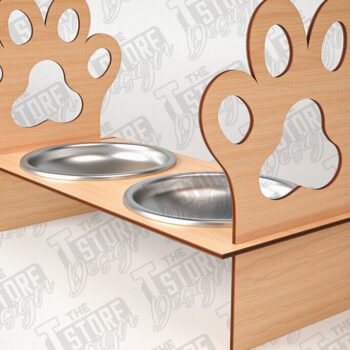 Intra απο ξύλο plywood 3mm-4mm πάχος – Κοπή λέιζερ βάσης τροφοδοσίας κατοικίδιων | Pet Design Δίασταση  40x30 cm INTRAFABR-84279198 - Image 1