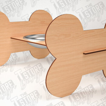 Intra απο ξύλο plywood 3mm-4mm πάχος – Κοπή λέιζερ βάσης τροφοδοσίας κατοικίδιων | Pet Design Δίασταση  40x30 cm INTRAFABR-84279231 - Image 1