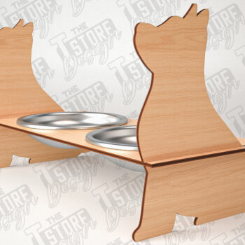 Intra απο ξύλο plywood 3mm-4mm πάχος – Κοπή λέιζερ βάσης τροφοδοσίας κατοικίδιων | Pet Design Δίασταση  40x30 cm INTRAFABR-84279263 - Image 1