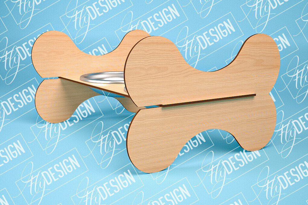 Intra απο ξύλο plywood 3mm-4mm πάχος – Κοπή λέιζερ βάσης τροφοδοσίας κατοικίδιων | Pet Design Δίασταση  40x30 cm INTRAFABR-84278160