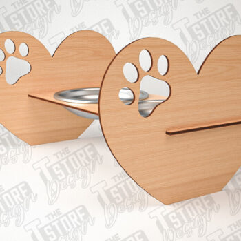 Intra απο ξύλο plywood 3mm-4mm πάχος – Κοπή λέιζερ βάσης τροφοδοσίας κατοικίδιων | Pet Design Δίασταση  40x30 cm INTRAFABR-84279397 - Image 5