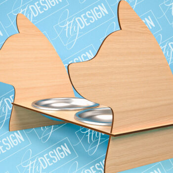 Intra απο ξύλο plywood 3mm-4mm πάχος – Κοπή λέιζερ βάσης τροφοδοσίας κατοικίδιων | Pet Design Δίασταση  40x30 cm INTRAFABR-84278187 - Image 1