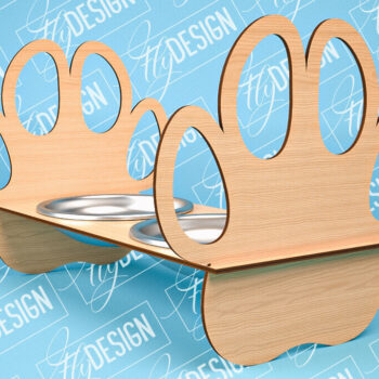 Intra απο ξύλο plywood 3mm-4mm πάχος – Κοπή λέιζερ βάσης τροφοδοσίας κατοικίδιων | Pet Design Δίασταση  40x30 cm INTRAFABR-84278425 - Image 1