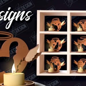 Intra απο ξύλο plywood 3mm-4mm πάχος – δέσμης θήκης κεριών Memorial Pet Δίασταση 20x20 cm INTRAFABR-95506632