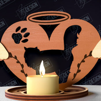 Intra απο ξύλο plywood 3mm-4mm πάχος – δέσμης θήκης κεριών Memorial Pet Δίασταση 20x20 cm INTRAFABR-95506632 - Image 3