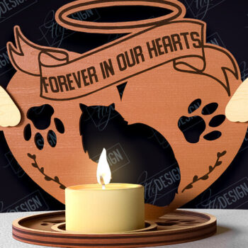 Intra απο ξύλο plywood 3mm-4mm πάχος – δέσμης θήκης κεριών Memorial Pet Δίασταση 20x20 cm INTRAFABR-95506632 - Image 4