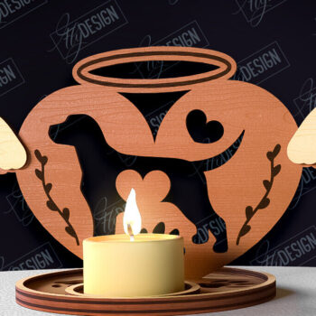 Intra απο ξύλο plywood 3mm-4mm πάχος – δέσμης θήκης κεριών Memorial Pet Δίασταση 20x20 cm INTRAFABR-95506632 - Image 8