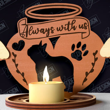 Intra απο ξύλο plywood 3mm-4mm πάχος – δέσμης θήκης κεριών Memorial Pet Δίασταση 20x20 cm INTRAFABR-95506632 - Image 9