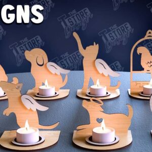 Intra απο ξύλο plywood 3mm-4mm πάχος – δέσμης θήκης κεριών Memorial Pet Δίασταση 20x20 cm INTRAFABR-95357554