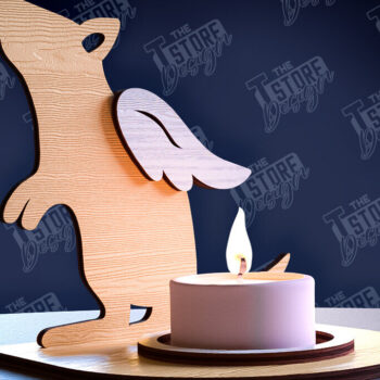 Intra απο ξύλο plywood 3mm-4mm πάχος – Μνημείο για κατοικίδια Κεριά κοπής με λέιζερ Δίασταση  20x20 cm INTRAFABR-95357532 - Image 1