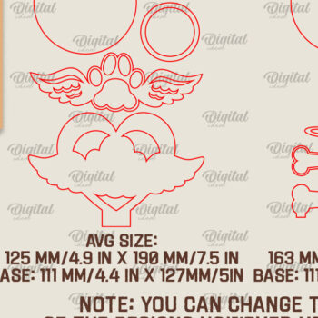 Intra απο ξύλο plywood 3mm-4mm πάχος – Μνημείο για κατοικίδια Κεριά κοπής με λέιζερ Δίασταση 20x20 cm INTRAFABR-94581537 - Image 2