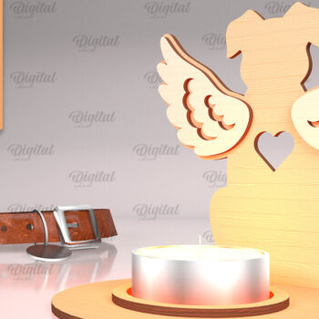 Intra απο ξύλο plywood 3mm-4mm πάχος – Pet Memorial Candle Holders Bundle Δίασταση  20x20 cm INTRAFABR-94587493 - Image 5