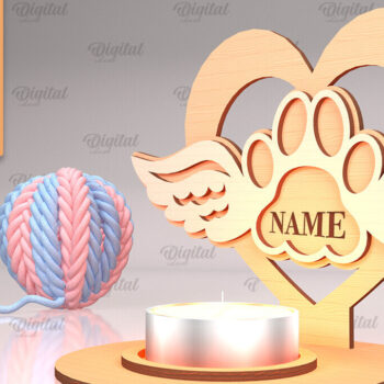 Intra απο ξύλο plywood 3mm-4mm πάχος – Pet Memorial Candle Holders Bundle Δίασταση  20x20 cm INTRAFABR-94587493 - Image 7