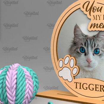 Intra απο ξύλο plywood 3mm-4mm πάχος – Πλαίσιο αναμνηστικού κατοικίδιου Cut Laser Δίασταση 20x20 cm INTRAFABR-93086618 - Image 1