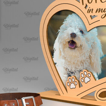 Intra απο ξύλο plywood 3mm-4mm πάχος – Πλαίσιο αναμνηστικού κατοικίδιου Cut Laser Δίασταση 20x20 cm INTRAFABR-93086761 - Image 1