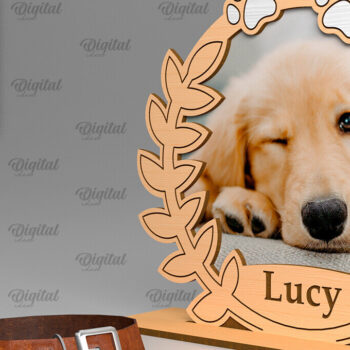 Intra απο ξύλο plywood 3mm-4mm πάχος – Πλαίσιο αναμνηστικού κατοικίδιου Cut Laser Δίασταση 20x20 cm INTRAFABR-93086805 - Image 1