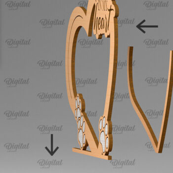 Intra απο ξύλο plywood 3mm-4mm πάχος – Πακέτα αναμνηστικών κατοικιδίων με λέιζερ Δίασταση  20x20 cm INTRAFABR-93075970 - Image 5
