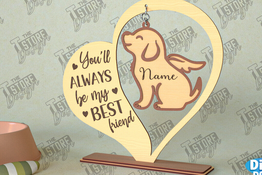 Intra απο ξύλο plywood 3mm-4mm πάχος – Μνημείο κατοικίδιων κρεμαστή καρδιά | Φτερά Αγγέλου Δίασταση  20x20 cm INTRAFABR-98698796