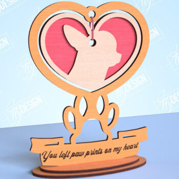 Intra απο ξύλο plywood 3mm-4mm πάχος – Μνημείο κατοικίδιων κρεμαστή δέσμη καρδιών | CNC Δίασταση  20x20 cm INTRAFABR-99262901 - Image 9