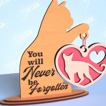 Intra απο ξύλο plywood 3mm-4mm πάχος – Μνημείο κατοικίδιων κρεμαστή δέσμη καρδιών | CNC Δίασταση  20x20 cm INTRAFABR-99262901 - Image 11