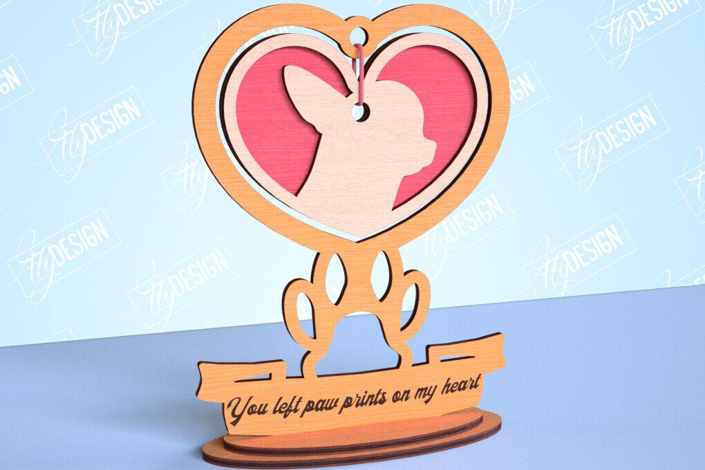 Intra απο ξύλο plywood 3mm-4mm πάχος – Μνημείο κατοικίδιων κρεμαστή καρδιά | Κατοικία Κατοικίδια Δίασταση  20x20 cm INTRAFABR-99262902