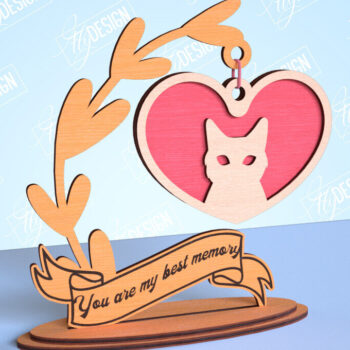 Intra απο ξύλο plywood 3mm-4mm πάχος – Μνημείο κατοικίδιων κρεμαστή καρδιά | Κατοικία Κατοικίδια Δίασταση  20x20 cm INTRAFABR-99262175 - Image 1