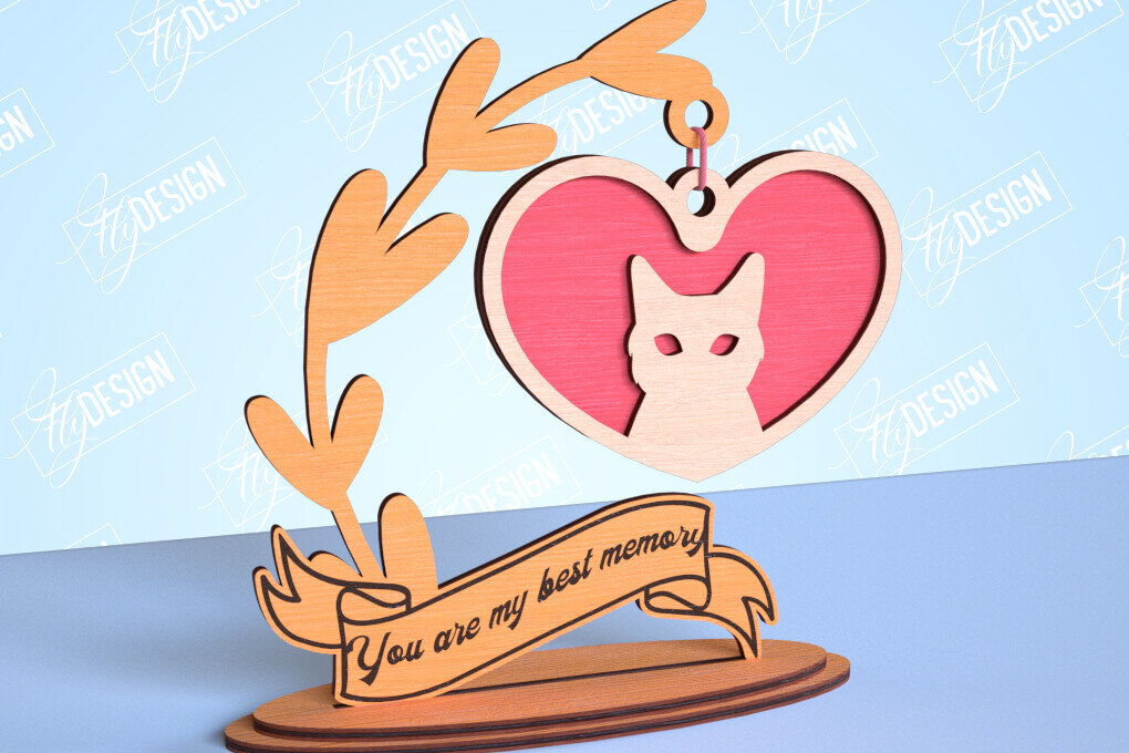 Intra απο ξύλο plywood 3mm-4mm πάχος – Μνημείο κατοικίδιων κρεμαστή καρδιά | Κατοικία Κατοικίδια Δίασταση  20x20 cm INTRAFABR-99262175