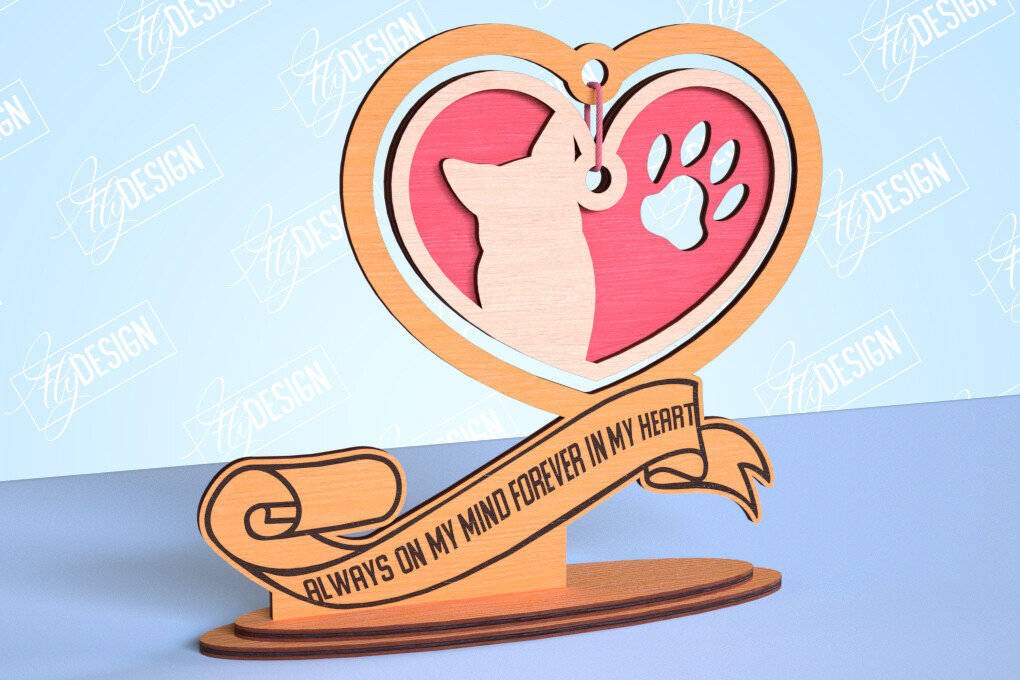 Intra απο ξύλο plywood 3mm-4mm πάχος – Μνημείο κατοικίδιων κρεμαστή καρδιά | Κατοικία Κατοικίδια Δίασταση  20x20 cm INTRAFABR-99262227